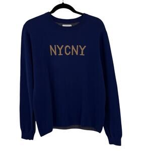Saturdays New York City Mens Sweater Medium Crewneck Blue NYCNY Logo Pullover